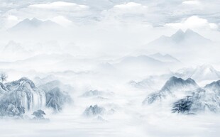 简约山水背景墙