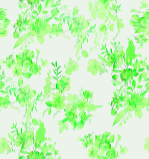 清新绿色植物水彩花纹图案