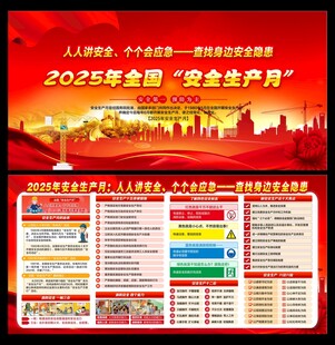 2025年全国安全生产月展板