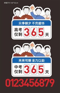 中高考倒计时墙贴墙挂PVC图片