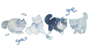 可爱猫咪插画