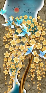 金枝玉鸟装饰画  