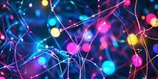 梦幻炫彩发光线条背景图