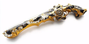 奢华珠宝镶嵌的艺术刀柄