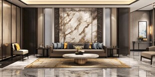 现代轻奢风客厅室内设计