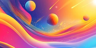 梦幻星际色彩绚丽宇宙图