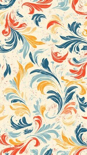 复古风花卉图案背景图