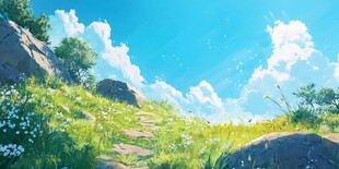 梦幻山间小径 绿意盎然