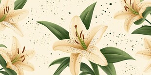 淡雅百合花插画背景图