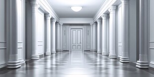 典雅白色长廊的精致空间