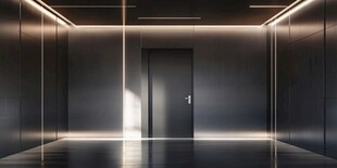 现代简约风格的电梯间空间