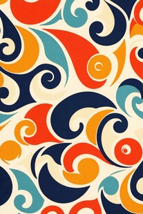 多彩漩涡几何图案纹理