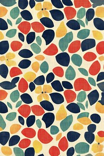 多彩几何叶片图案背景