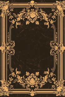 黑金奢华复古花纹装饰框