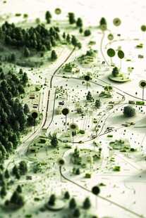 微型绿色景观模型