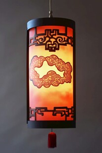 中式古典风镂空云纹吊灯