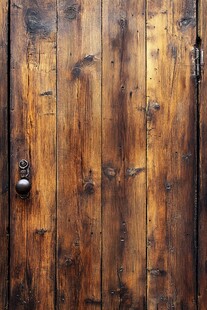 复古木质门细节特写