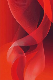 红色动感飘带抽象艺术图