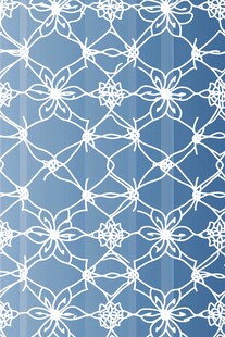 蓝色底白色花纹几何图案