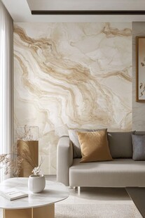 现代简约大理石纹客厅一角
