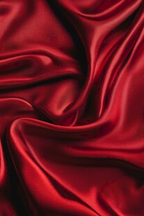 红色绸缎纹理特写