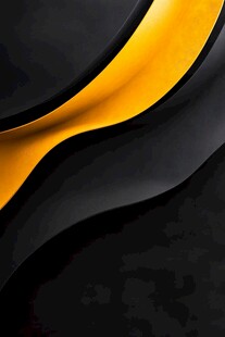 黑黄渐变立体波浪背景图