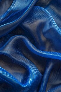蓝色绸缎的优雅纹理