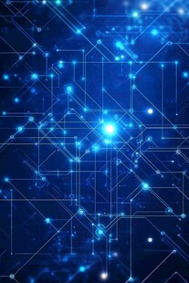 科技感蓝色电路背景图