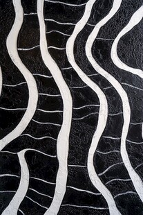 黑白波纹抽象纹理图案