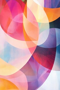 多彩抽象曲线背景图案