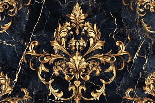 黑金大理石奢华花纹图案