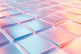 炫彩渐变方形模块排列