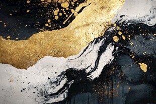 水墨金韵抽象艺术画作