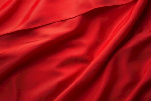 红色绸缎纹理特写