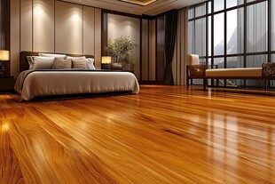 现代简约卧室木地板空间