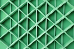 绿色几何立体网格图案