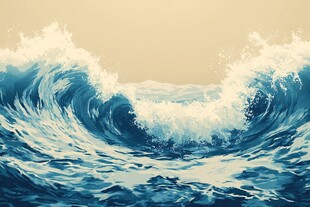 汹涌海浪的壮丽瞬间