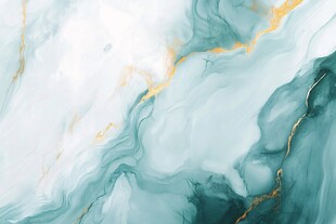 蓝白金流动纹理抽象艺术图