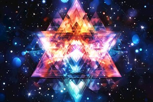 梦幻星空几何图案