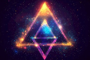 梦幻炫彩三角星空特效