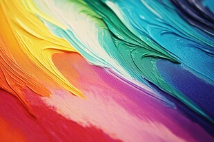 绚丽多彩的油画笔触纹理