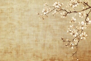 古风花卉背景图