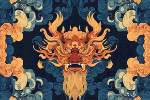 中式龙纹图腾精美图案