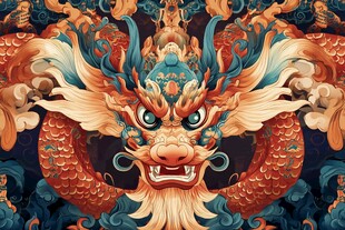 中式龙图腾华丽祥瑞图案