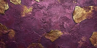 紫底金纹墙面纹理背景