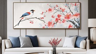 中式花鸟挂画 装点温馨客厅