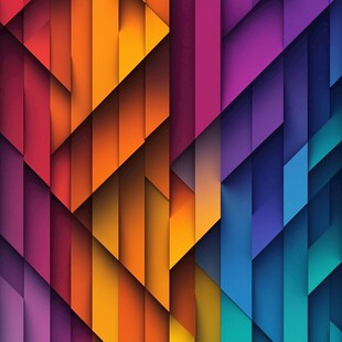 多彩几何立体条纹背景图