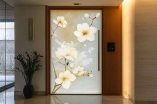 花卉艺术入户门装饰效果