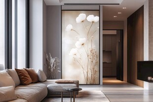 现代简约风客厅艺术隔断