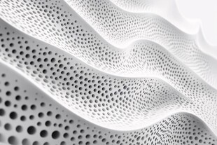 白色波浪状多孔结构纹理